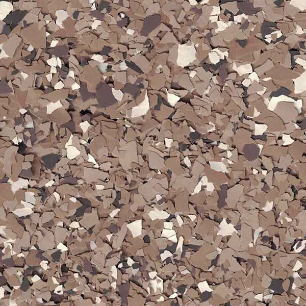 The image features a pattern of abstract, broken shapes in shades of brown, white, and black, resembling a textured camouflage or crackled surface.