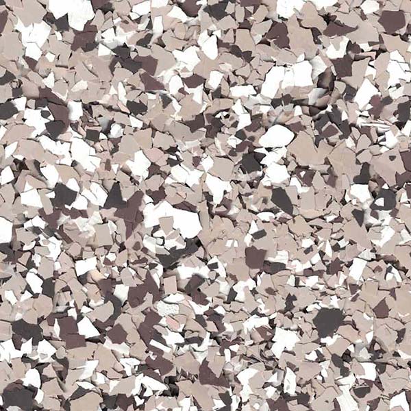 The image displays a chaotic pattern of fragmented shapes in various shades of brown, black, white, and gray, reminiscent of a digital abstract camouflage design.